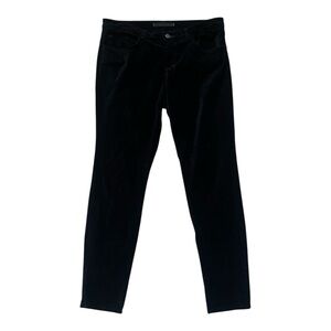 J Brand Black Velour Skinny Leg Pants